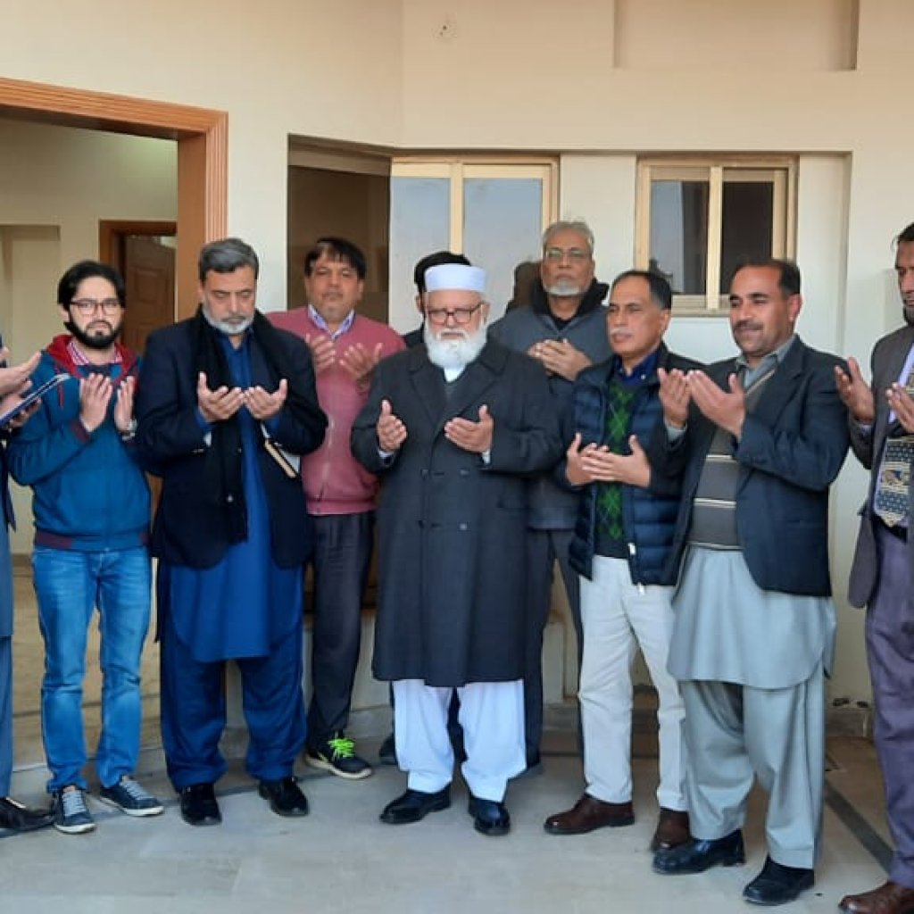 Prayers after inauguration of electricity to Model Houses QC
