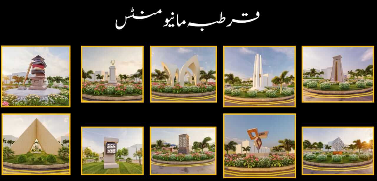 Monuments designed for different chowks