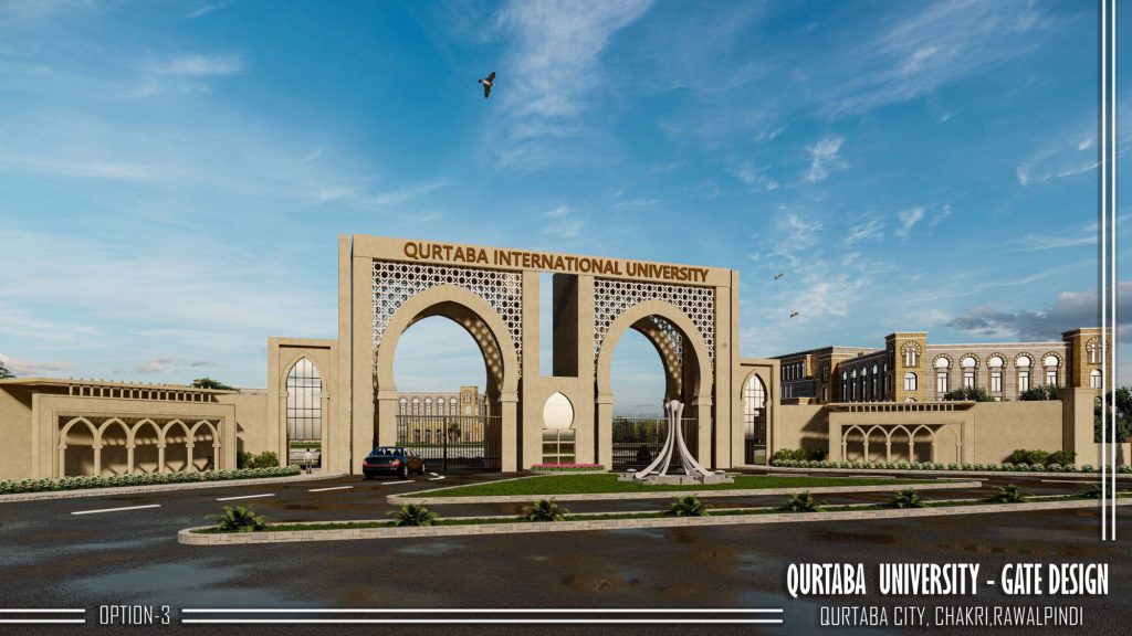 Qurtaba International University Main Gate Designs.