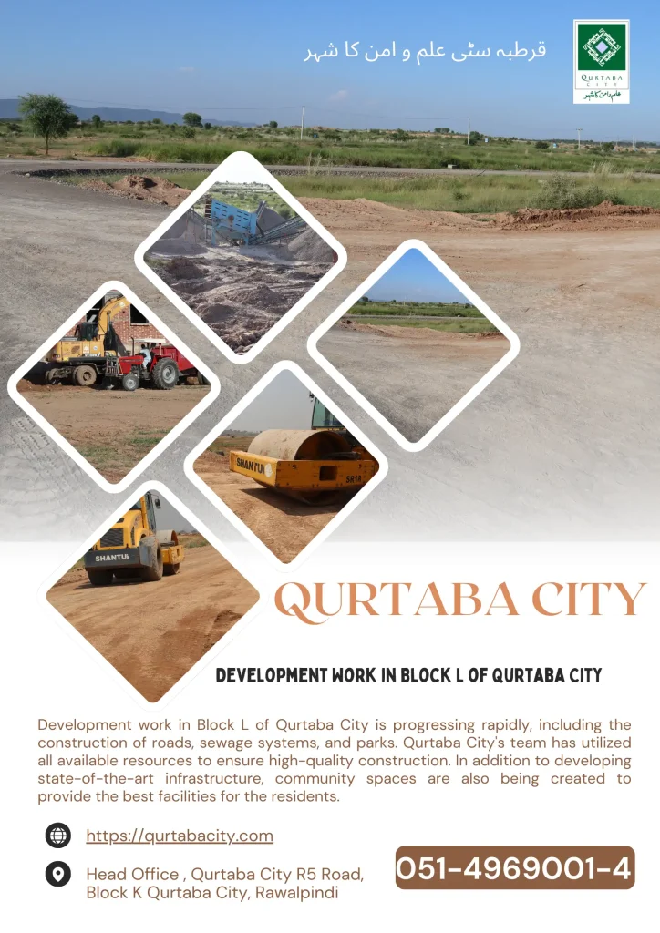 Development Work in Block L of Qurtaba City: